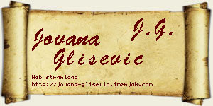Jovana Glišević vizit kartica